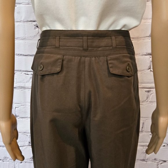 CATO, Boho olive green cropped khaki pants - Picture 11 of 12